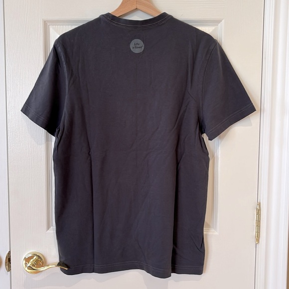 Life is Good Dark grey T shirt with Motorcycle graphic - Picture 5 of 8